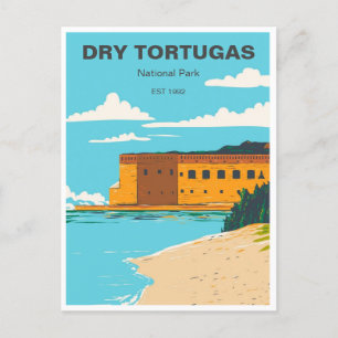 Vintage travel Dry Tortugas National Park Florida Postcard