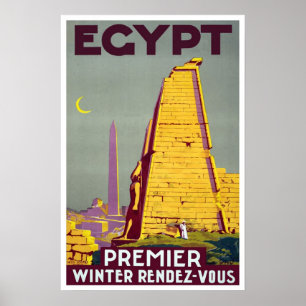 Vintage travel, Egypt Poster