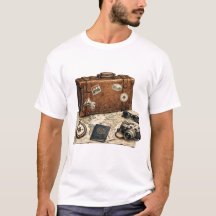 Vintage Travel Essentials Illustration