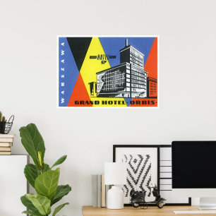 Vintage Travel Europe, Warsaw, Poland Poster