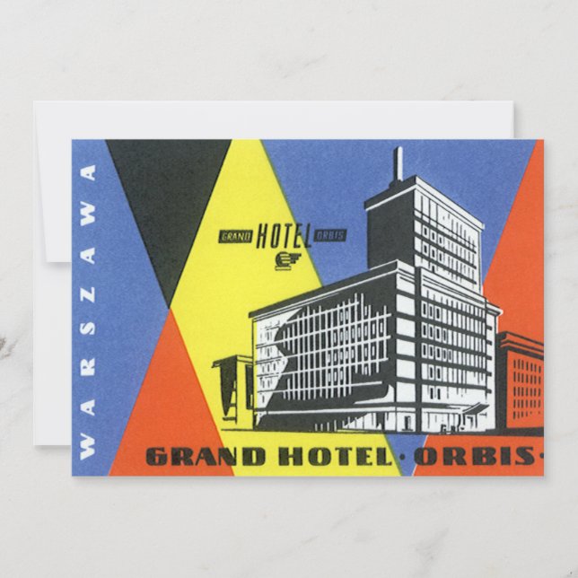 Vintage Travel Europe, Warsaw (Warszawa), Poland (Front)