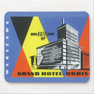Vintage Travel Europe, Warsaw (Warszawa), Poland Mouse Mat