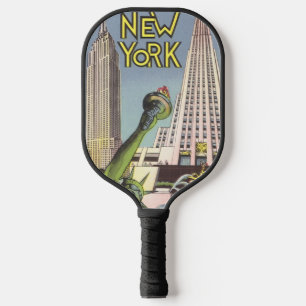 Vintage Travel, Famous New York City Landmarks Pickleball Paddle