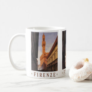 Vintage Travel, Firenze, Florence, Palazzo Vecchio Coffee Mug