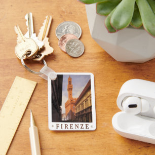 Vintage Travel, Firenze, Florence, Palazzo Vecchio Key Ring