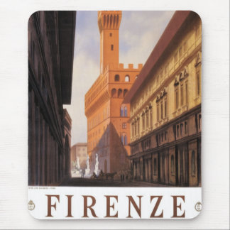 Vintage Travel, Firenze, Florence, Palazzo Vecchio Mouse Mat