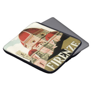 Vintage Travel Florence Firenze Italy Church Duomo Laptop Sleeve