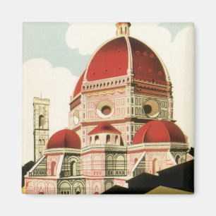 Vintage Travel Florence Firenze Italy Church Duomo Magnet