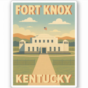 Vintage Travel Fort Knox Kentucky Retro Graphic