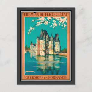 Vintage travel France, Normandy - Postcard
