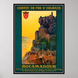 Vintage travel France, Rocamadour - Poster