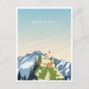 Vintage Travel Frankfurt Skyline Germany Vintage Postcard