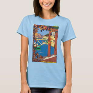 Vintage Travel, French Riviera Mediterranean Sea T-Shirt