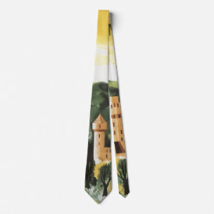 Vintage Travel, German Castle, Bavaria Germany Tie