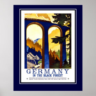 Vintage Travel Germany The Black Forest Large Size Poster