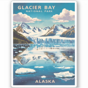 Vintage Travel Glacier Bay National Park Alaska