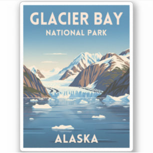 Vintage Travel Glacier Bay National Park Alaska