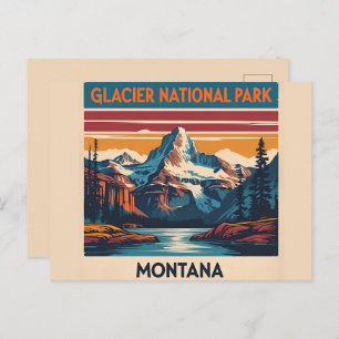 Vintage Travel Glacier National Park Montana Postcard