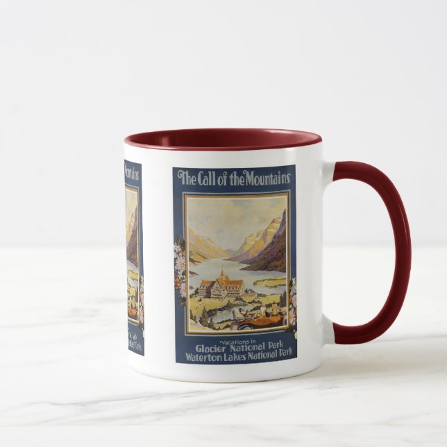 Vintage Travel - Glacier National Park Mug (Right)