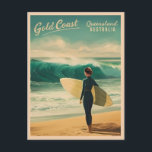 Vintage Travel Gold Coast Australia Retro Scenic Postcard<br><div class="desc">Dive into the sun-soaked shores and vibrant energy of Australia's Gold Coast with this captivating retro travel-inspired postcard. Infused with nostalgic vibes and vintage charm,  this design captures the Gold Coast's stunning beaches and bustling surf culture in a retro aesthetic reminiscent of classic travel posters from yesteryear.</div>