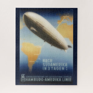 Vintage travel - Graf Zeppelin Jigsaw Puzzle