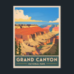 Vintage Travel Grand Canyon National Park Retro Postcard<br><div class="desc">Experience the grandeur of the Grand Canyon with this retro travel-inspired design. Infused with nostalgic vibes and vintage charm,  this piece captures the essence of the Grand Canyon's timeless allure in a retro minimalist style that combines mid-century aesthetics with a modern twist.</div>
