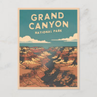 Vintage Travel Grand Canyon Retro Scenic