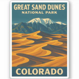 Vintage Travel Great Sand Dunes National Park