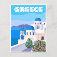 Vintage Travel Greece Santorini Athens Crete retro