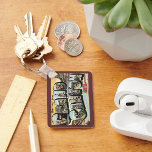 Vintage Travel Greetings from Grand Canyon Arizona Key Ring
