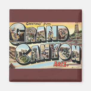 Vintage Travel Greetings from Grand Canyon Arizona Magnet