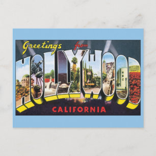 Vintage Travel Greetings from Hollywood California Postcard