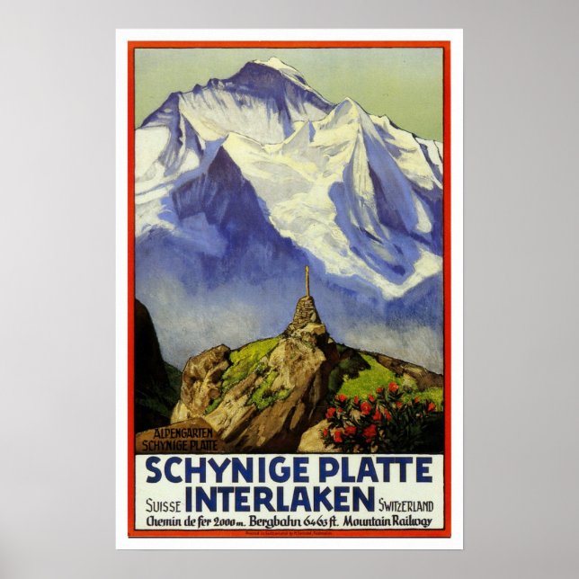 Vintage travel, Interlaken Poster (Front)