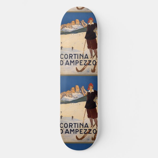 Vintage Travel Italian Alps skateboards (Front)