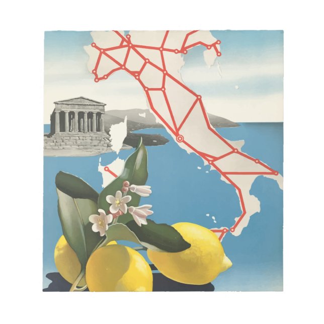 Vintage Travel Italy Notepad (Front)