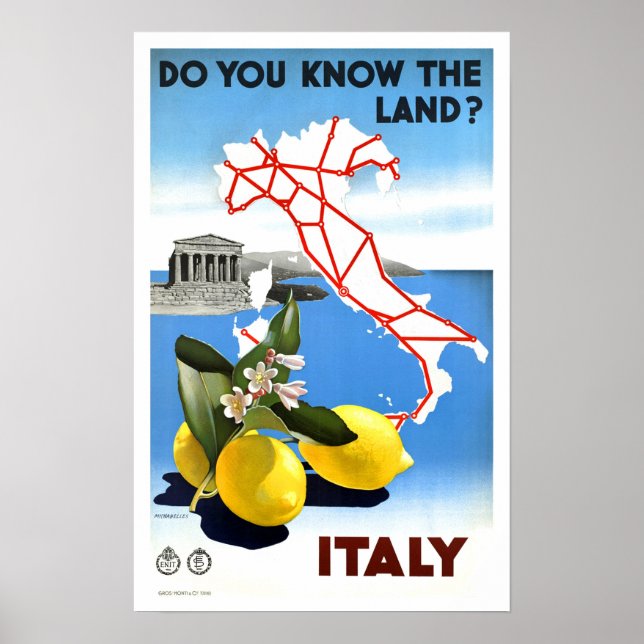 Vintage Travel Italy Poster (Front)