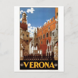 Vintage travel Italy, Verona - Postcard
