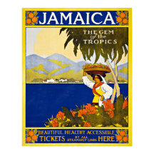 Vintage Travel Jamaica Caribbean Sea