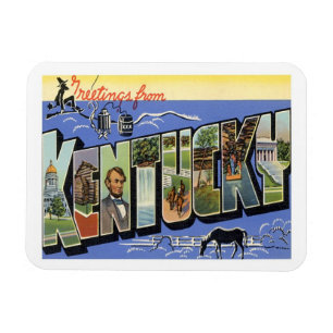 Vintage travel Kentucky Magnet
