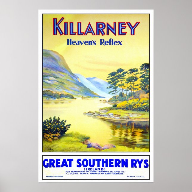 Vintage travel,Killarney Poster (Front)