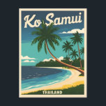 Vintage Travel Koh Samui Thailand Retro Graphic Postcard<br><div class="desc">Step into the tropical paradise of Koh Samui with this vintage travel-inspired design. Reflecting the island's serene beaches and lush jungles,  this design captures the essence of Koh Samui's timeless allure in a retro aesthetic reminiscent of classic travel posters.</div>