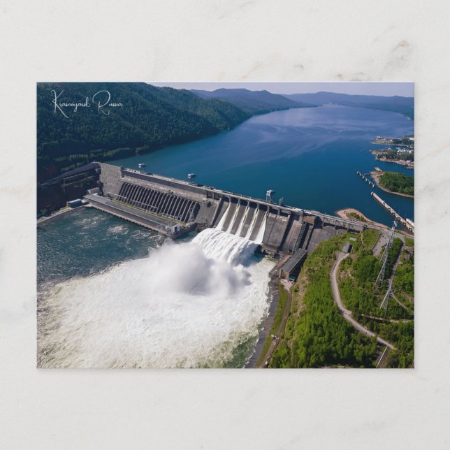 vintage travel Krasnoyarsk Russia art Photograph Postcard (Front)