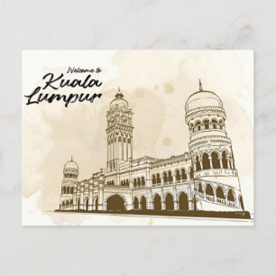 vintage travel Kuala Lumpur Malaysia Skyscraper   Postcard