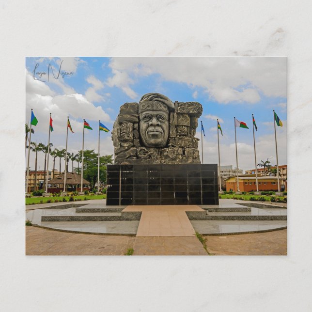 vintage travel Lagos Nigeria city retro  Postcard (Front)