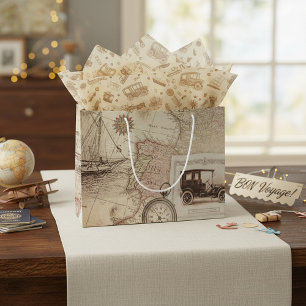 Vintage travel   large gift bag