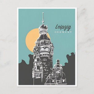 Vintage travel Leipzig Germany Old of the past Pos Postcard
