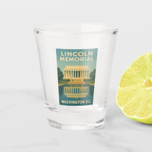 Vintage Travel Lincoln Memorial Washington DC Shot Glass