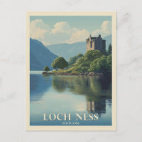 Vintage Travel Loch Ness Scotland