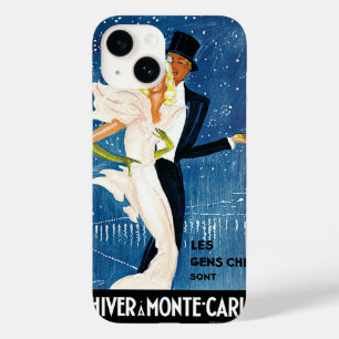 Vintage Travel, Love Romance Winter in Monte Carlo Case-Mate iPhone 14 Case