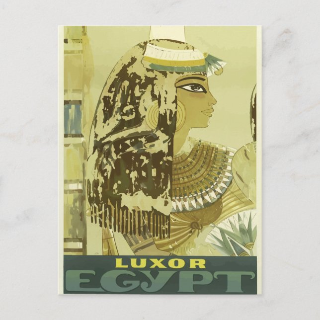Vintage Travel Luxor Egypt Postcard (Front)